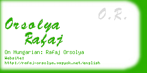 orsolya rafaj business card